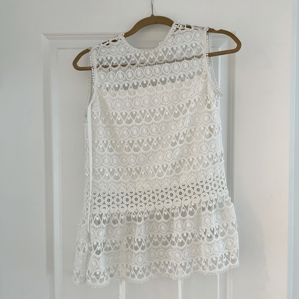 Gorgeous Alexis lace peplum cut out blouse